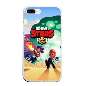 Чехол для iPhone 7Plus/8 Plus матовый с принтом BRAWL STARS в Екатеринбурге, Силикон | Область печати: задняя сторона чехла, без боковых панелей | brawl | bull | colt | crow | el primo | game | games | leon | moba | online | penny | poco | shelly | spike | star | stars | wanted | брав | бравл | браво | звезда | звезды | игра | игры | лого | моба | онлайн | старс