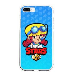 Чехол для iPhone 7Plus/8 Plus матовый с принтом Jessie - BRAWL STARS в Екатеринбурге, Силикон | Область печати: задняя сторона чехла, без боковых панелей | brawl | bull | colt | crow | el primo | game | games | jessie | leon | moba | online | penny | poco | shelly | spike | star | stars | wanted | брав | бравл | браво | звезда | звезды | игра | игры | лого | моба | онлайн | старс