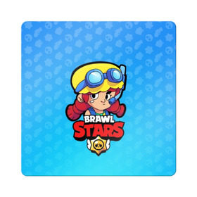 Магнит виниловый Квадрат с принтом Jessie - BRAWL STARS в Екатеринбурге, полимерный материал с магнитным слоем | размер 9*9 см, закругленные углы | brawl | bull | colt | crow | el primo | game | games | jessie | leon | moba | online | penny | poco | shelly | spike | star | stars | wanted | брав | бравл | браво | звезда | звезды | игра | игры | лого | моба | онлайн | старс