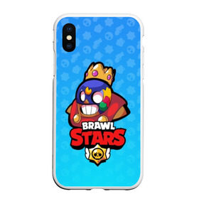 Чехол для iPhone XS Max матовый с принтом El Primo - BRAWL STARS в Екатеринбурге, Силикон | Область печати: задняя сторона чехла, без боковых панелей | brawl | bull | colt | crow | el primo | game | games | leon | moba | online | penny | poco | shelly | spike | star | stars | wanted | брав | бравл | браво | звезда | звезды | игра | игры | лого | моба | онлайн | старс