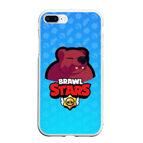 Чехол для iPhone 7Plus/8 Plus матовый с принтом Bear - BRAWL STARS в Екатеринбурге, Силикон | Область печати: задняя сторона чехла, без боковых панелей | bear | brawl | bull | colt | crow | el primo | game | games | leon | moba | online | penny | poco | shelly | spike | star | stars | wanted | брав | бравл | браво | звезда | звезды | игра | игры | моба | онлайн | старс