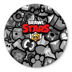 Коврик для мышки круглый с принтом BRAWL STARS в Екатеринбурге, резина и полиэстер | круглая форма, изображение наносится на всю лицевую часть | brawl | bull | colt | crow | el primo | game | games | leon | moba | online | penny | poco | shelly | spike | star | stars | wanted | брав | бравл | браво | звезда | звезды | игра | игры | лого | моба | онлайн | старс