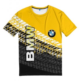 Мужская футболка 3D с принтом BMW в Екатеринбурге, 100% полиэфир | прямой крой, круглый вырез горловины, длина до линии бедер | bmw | авто | автомобиль | бмв | лого | логотип | машина | надпись | текстура