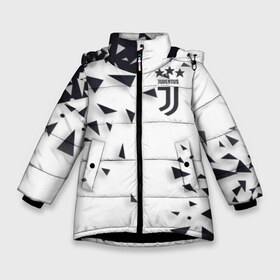 Зимняя куртка для девочек 3D с принтом Juventus в Екатеринбурге, ткань верха — 100% полиэстер; подклад — 100% полиэстер, утеплитель — 100% полиэстер. | длина ниже бедра, удлиненная спинка, воротник стойка и отстегивающийся капюшон. Есть боковые карманы с листочкой на кнопках, утяжки по низу изделия и внутренний карман на молнии. 

Предусмотрены светоотражающий принт на спинке, радужный светоотражающий элемент на пуллере молнии и на резинке для утяжки. | calcio | club | cr7 | cristiano ronaldo | dybala | football | full highlights | goals | highlights | italia | juventus | napoli | roma | serie a | белый | италия | клуб | форма | черный | ювентус