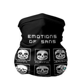 Бандана-труба 3D с принтом Emotions of sans в Екатеринбурге, 100% полиэстер, ткань с особыми свойствами — Activecool | плотность 150‒180 г/м2; хорошо тянется, но сохраняет форму | alphys | animation | asriel | comic dub | comic dubs | deltarune | gaming | toriel | undertale | андертеил | история | подземная | фриск | чай тв | чара