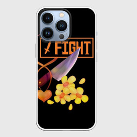 Чехол для iPhone 13 Pro с принтом FIGHT в Екатеринбурге,  |  | Тематика изображения на принте: alphys | animation | asriel | comic dub | comic dubs | deltarune | gaming | toriel | undertale | андертеил | история | подземная | фриск | чай тв | чара