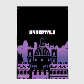 Постер с принтом UNDERTALE в Екатеринбурге, 100% бумага
 | бумага, плотность 150 мг. Матовая, но за счет высокого коэффициента гладкости имеет небольшой блеск и дает на свету блики, но в отличии от глянцевой бумаги не покрыта лаком | game | undertale | азриэль дримурр | альфис | андайн | андертейл | асгор дримурр | добро | дьявол | зло | игра | игры | кости | меттатон | папирус | санс | стрела | ториэль | трезубец | фриск | чара | черный