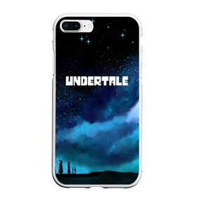 Чехол для iPhone 7Plus/8 Plus матовый с принтом Undertale в Екатеринбурге, Силикон | Область печати: задняя сторона чехла, без боковых панелей | game | undertale | азриэль дримурр | альфис | андайн | андертейл | асгор дримурр | добро | дьявол | зло | игра | игры | кости | меттатон | папирус | санс | стрела | ториэль | трезубец | фриск | чара | черный