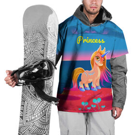 Накидка на куртку 3D с принтом Милый единорог в Екатеринбурге, 100% полиэстер |  | pony | грива | девочка | единорог | конь | копыта | красивая | лошадка | лошадь | милая | пони | природа закат | радуга