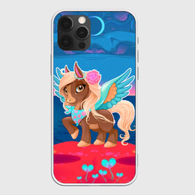 Чехол для iPhone 12 Pro Max с принтом Милый единорог в Екатеринбурге, Силикон |  | Тематика изображения на принте: pony | грива | девочка | единорог | конь | копыта | красивая | лошадка | лошадь | милая | пони | природа закат | радуга