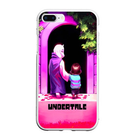 Чехол для iPhone 7Plus/8 Plus матовый с принтом UNDERTALE в Екатеринбурге, Силикон | Область печати: задняя сторона чехла, без боковых панелей | game | undertale | азриэль дримурр | альфис | андайн | андертейл | асгор дримурр | добро | дьявол | зло | игра | игры | кости | меттатон | папирус | санс | стрела | ториэль | трезубец | фриск | чара | черный