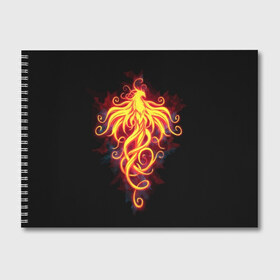 Альбом для рисования с принтом Огненный Феникс в Екатеринбурге, 100% бумага
 | матовая бумага, плотность 200 мг. | огненный феникс