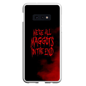 Чехол для Samsung S10E с принтом Maggots - Slipknot в Екатеринбурге, Силикон | Область печати: задняя сторона чехла, без боковых панелей | slipknot | джей вайнберг | кори тейлор | крис фен | крэйг джонс | метал | мик томсон | музыка | петля | рок | сид уилсон | скользящий узел | слайпкнот | слипкнот | слипнот | удавка