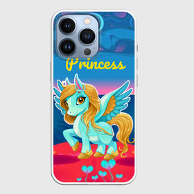 Чехол для iPhone 13 Pro с принтом Милый единорог в Екатеринбурге,  |  | pony | грива | девочка | единорог | конь | копыта | красивая | лошадка | лошадь | милая | пони | природа закат | радуга