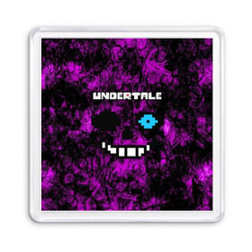 Магнит 55*55 с принтом Undertale Sans. в Екатеринбурге, Пластик | Размер: 65*65 мм; Размер печати: 55*55 мм | 3d | pixel | sans | undertale | абстракция | андертейл | без глаз | игра | надпись | пиксель | пикселя | подземная история | текстура