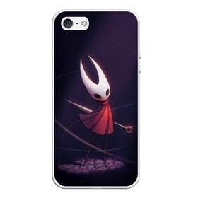 Чехол для iPhone 5/5S матовый с принтом Hollow Knight в Екатеринбурге, Силикон | Область печати: задняя сторона чехла, без боковых панелей | hollow knight | детская | для детей | игра | компьютерная игра | королевство | рыцарь | темный рыцарь | холлов кнайт | экшен