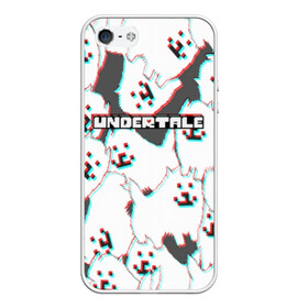 Чехол для iPhone 5/5S матовый с принтом Undertale (Надоедливый пёс) в Екатеринбурге, Силикон | Область печати: задняя сторона чехла, без боковых панелей | Тематика изображения на принте: 3d | glitch | pixel | undertale | андертейл | без глаз | глитч | игра | надоедливая собака | надоедливый пес | надпись | пиксель | пикселя | подземная история | текстура