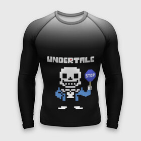 Мужской рашгард 3D с принтом Undertale STOP. в Екатеринбурге,  |  | 3d | pixel | sans | stop | undertale | абстракция | алфавит | андертейл | буквы | геометрия | знак | игра | надпись | пиксель | пикселя | подземная история | текстура