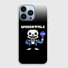 Чехол для iPhone 13 Pro с принтом Undertale STOP. в Екатеринбурге,  |  | 3d | pixel | sans | stop | undertale | абстракция | алфавит | андертейл | буквы | геометрия | знак | игра | надпись | пиксель | пикселя | подземная история | текстура