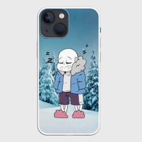 Чехол для iPhone 13 mini с принтом Sans Winter в Екатеринбурге,  |  | sans and snow | sans simulator | sans undertale | undertale | undertale 2 | undertale comics | undertale комикс | андертейл | санс | санс undertale | санс и снег | сэнс | ундертэйл