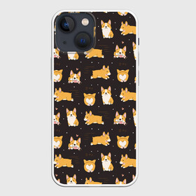 Чехол для iPhone 13 mini с принтом Корги в Екатеринбурге,  |  | animal | attractive face | breed | children | cool | corgi | cute | dog | drawing | funny | red | white | yellow | белый | детский | желтый | животное | забавный | корги | круто | милый | пёс | порода | рисунок | рыжий | собака