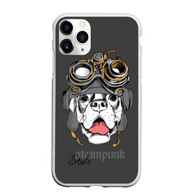 Чехол для iPhone 11 Pro матовый с принтом Steampunk Style в Екатеринбурге, Силикон |  | animal | boxer | breed | dog | gray | headset | muzzle | steampunk | style | tank | white | yellow | белый | боксёр | желтый | животное | очки | порода | серый | собака | стиль | стимпанк | танковый | шлемофон