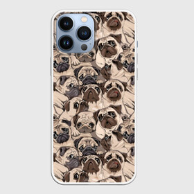 Чехол для iPhone 13 Pro Max с принтом Мопсы в Екатеринбурге,  |  | animal | attractive face | breed | cute | dog | eyes | funny | look | pug | puppy | взгляд | глаза | животное | забавный | милый | мопс | порода | собака | щенок