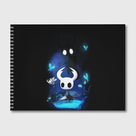 Альбом для рисования с принтом Hollow Knight в Екатеринбурге, 100% бумага
 | матовая бумага, плотность 200 мг. | Тематика изображения на принте: hollow knight | детская | для детей | игра | компьютерная игра | королевство | рыцарь | темный рыцарь | холлов кнайт | экшен