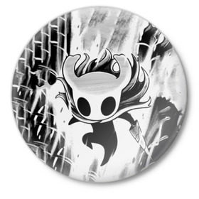 Значок с принтом Hollow Knight в Екатеринбурге,  металл | круглая форма, металлическая застежка в виде булавки | Тематика изображения на принте: hollow knight | детская | для детей | игра | компьютерная игра | королевство | рыцарь | темный рыцарь | холлов кнайт | экшен