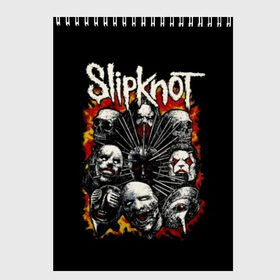 Скетчбук с принтом Slipknot в Екатеринбурге, 100% бумага
 | 48 листов, плотность листов — 100 г/м2, плотность картонной обложки — 250 г/м2. Листы скреплены сверху удобной пружинной спиралью | Тематика изображения на принте: band | corey taylor | jim root | metal | mick thomson | music | official | альтернативный | глэм | готик | гранж | метал | музыка | пост | рок | хард