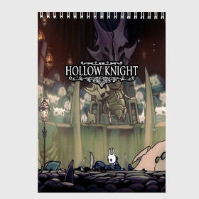 Скетчбук с принтом HOLLOW KNIGHT в Екатеринбурге, 100% бумага
 | 48 листов, плотность листов — 100 г/м2, плотность картонной обложки — 250 г/м2. Листы скреплены сверху удобной пружинной спиралью | game | games | hallownest | hollow knight | безымянный рыцарь | бои | враги | заброшенное королевство | игра | исследование | компьютерная игра | насекомые | персонаж | поиск | приключения | секреты