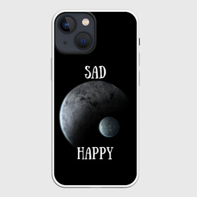 Чехол для iPhone 13 mini с принтом Sad Happy в Екатеринбурге,  |  | jesus | rap | грустный | джизус | джизус возрождение | джизус рэпер | джизус ты ювелир | мерч | музыка | реп | рэп | счастливый