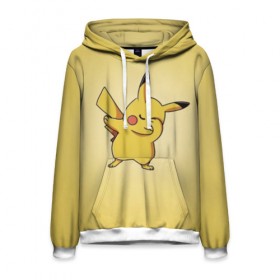 Мужская толстовка 3D с принтом Pikachu Pika Pika в Екатеринбурге, 100% полиэстер | двухслойный капюшон со шнурком для регулировки, мягкие манжеты на рукавах и по низу толстовки, спереди карман-кенгуру с мягким внутренним слоем. | pika | pikachu | аниме | детская | детям | игры | молния | мышка | мышь | пика | пикачу | покемон | покемоны