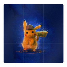 Магнитный плакат 3Х3 с принтом Pikachu Pika Pika в Екатеринбурге, Полимерный материал с магнитным слоем | 9 деталей размером 9*9 см | pika | pikachu | аниме | детская | детям | игры | молния | мышка | мышь | пика | пикачу | покемон | покемоны