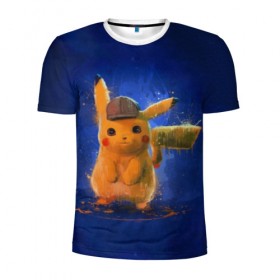 Мужская футболка 3D спортивная с принтом Pikachu Pika Pika в Екатеринбурге, 100% полиэстер с улучшенными характеристиками | приталенный силуэт, круглая горловина, широкие плечи, сужается к линии бедра | pika | pikachu | аниме | детская | детям | игры | молния | мышка | мышь | пика | пикачу | покемон | покемоны