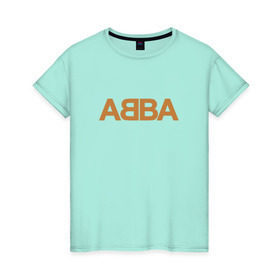 Женская футболка хлопок с принтом ABBA в Екатеринбурге, 100% хлопок | прямой крой, круглый вырез горловины, длина до линии бедер, слегка спущенное плечо | абба | агнета | анни фрид | брур | бьорн | коллектив | музыка | швеция