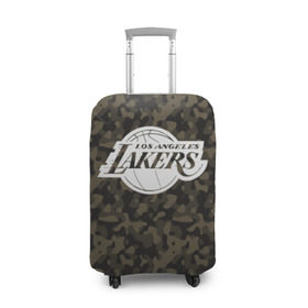 Чехол для чемодана 3D с принтом Los Angeles Lakers Camo в Екатеринбурге, 86% полиэфир, 14% спандекс | двустороннее нанесение принта, прорези для ручек и колес | camo | lakers | los angeles lakers | nba | баскетбол | камуфляж | лос анджелес лейкерс | нба | спорт | хаки