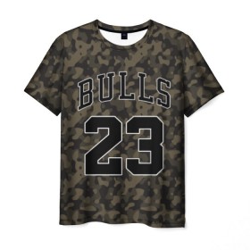 Мужская футболка 3D с принтом Chicago Bulls 23 Camo в Екатеринбурге, 100% полиэфир | прямой крой, круглый вырез горловины, длина до линии бедер | Тематика изображения на принте: bulls | camo | chicago | chicago bulls | nba | баскетбол | буллз | камуфляж | нба | спорт | хаки | чикаго | чикаго буллз