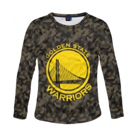 Женский лонгслив 3D с принтом Golden State Warriors camo в Екатеринбурге, 100% полиэстер | длинные рукава, круглый вырез горловины, полуприлегающий силуэт | golden state | golden state warriors | nba | warriors | баскетбол | голден стэйт | голден стэйт уорриорз | камуфляж | нба | спорт | уорриорз camo | хаки