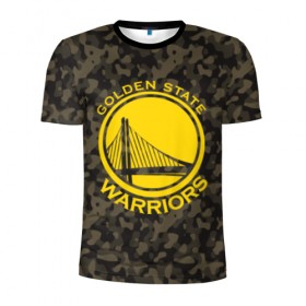 Мужская футболка 3D спортивная с принтом Golden State Warriors camo в Екатеринбурге, 100% полиэстер с улучшенными характеристиками | приталенный силуэт, круглая горловина, широкие плечи, сужается к линии бедра | golden state | golden state warriors | nba | warriors | баскетбол | голден стэйт | голден стэйт уорриорз | камуфляж | нба | спорт | уорриорз camo | хаки