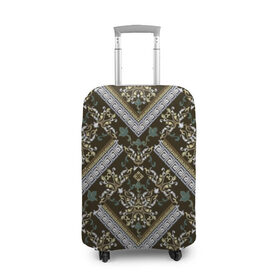 Чехол для чемодана 3D с принтом green в Екатеринбурге, 86% полиэфир, 14% спандекс | двустороннее нанесение принта, прорези для ручек и колес | fashion | luxury | texture | дорогая | дорогой | золото | люкс | паттерн | роскошь | серебро | стиль | стильная | текстура
