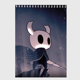 Скетчбук с принтом Рыцарь - HOLLOW KNIGHT в Екатеринбурге, 100% бумага
 | 48 листов, плотность листов — 100 г/м2, плотность картонной обложки — 250 г/м2. Листы скреплены сверху удобной пружинной спиралью | game | games | ghosts | godmaster | hollow | hornet | knight | metroidvania | silksong | zote | гримм | зот | игра | игры | квиррел | найт | песня | полый | призраки | пустой | рыцарь | силксонг | холлоу | хорнет | шелк