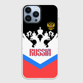 Чехол для iPhone 13 Pro Max с принтом HOCKEY RUSSIA в Екатеринбурге,  |  | Тематика изображения на принте: hockey | russia | sport | герб | надписи | россия | сборная хоккея | символика | спорт | спортсмен | триколор | форма | хоккей | чемпионат | я русский