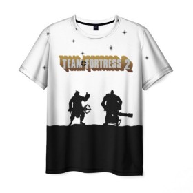 Мужская футболка 3D с принтом Team Fortress 2 в Екатеринбурге, 100% полиэфир | прямой крой, круглый вырез горловины, длина до линии бедер | team fortress | team fortress 2 | тим фортрес | тим фортресс