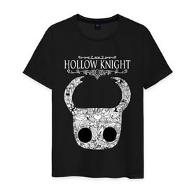 Мужская футболка хлопок с принтом Маска Hollow Knight в Екатеринбурге, 100% хлопок | прямой крой, круглый вырез горловины, длина до линии бедер, слегка спущенное плечо. | game | hollow knight | hollow knight godmaster | hollow knight map | hollow knight ps4 | mask | silksong | зот могучий | игра | карта | королевство | маска | метроидвания | полый король | приключения букашек | халлоунест | холлоу кнайт | эмилити