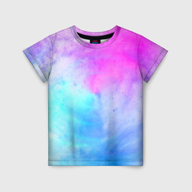 Детская футболка 3D с принтом Лето в Екатеринбурге, 100% гипоаллергенный полиэфир | прямой крой, круглый вырез горловины, длина до линии бедер, чуть спущенное плечо, ткань немного тянется | Тематика изображения на принте: tie dye | tie dye футболка | летняя футболка | розовый | синий | тай дай | тай дай футболка | фиолетовый | яркая футболка