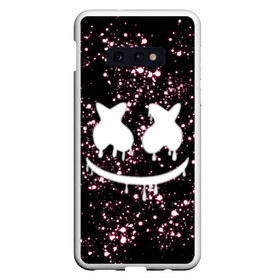 Чехол для Samsung S10E с принтом Marshmello Stars в Екатеринбурге, Силикон | Область печати: задняя сторона чехла, без боковых панелей | christopher | comstock | dj | dotcom | fortnite | friends | glitch | marshmallow | marshmello | star | stars | usa | глитч | диджей | друзья | звезды | зефир | комсток | космос | крис | мармелад | маршмэллоу | молнии | музыка | продюсер | сша |