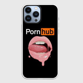 Чехол для iPhone 13 Pro Max с принтом PORN HUB в Екатеринбурге,  |  | губы | логотип | пошлое