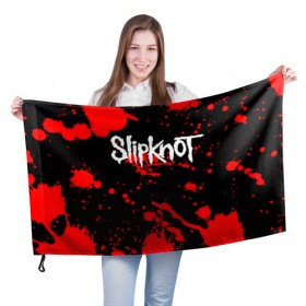 Флаг 3D с принтом Slipknot (2) в Екатеринбурге, 100% полиэстер | плотность ткани — 95 г/м2, размер — 67 х 109 см. Принт наносится с одной стороны | Тематика изображения на принте: horror | music | not | rock | slipk | slipknot | кровь | музыка | рок | слипкнот | ужасы