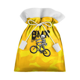 Подарочный 3D мешок с принтом BMX в Екатеринбурге, 100% полиэстер | Размер: 29*39 см | Тематика изображения на принте: bike | bmx | bones | extreme | skeleton | skull | sport | велосипед | скелет | спорт | череп | экстрим